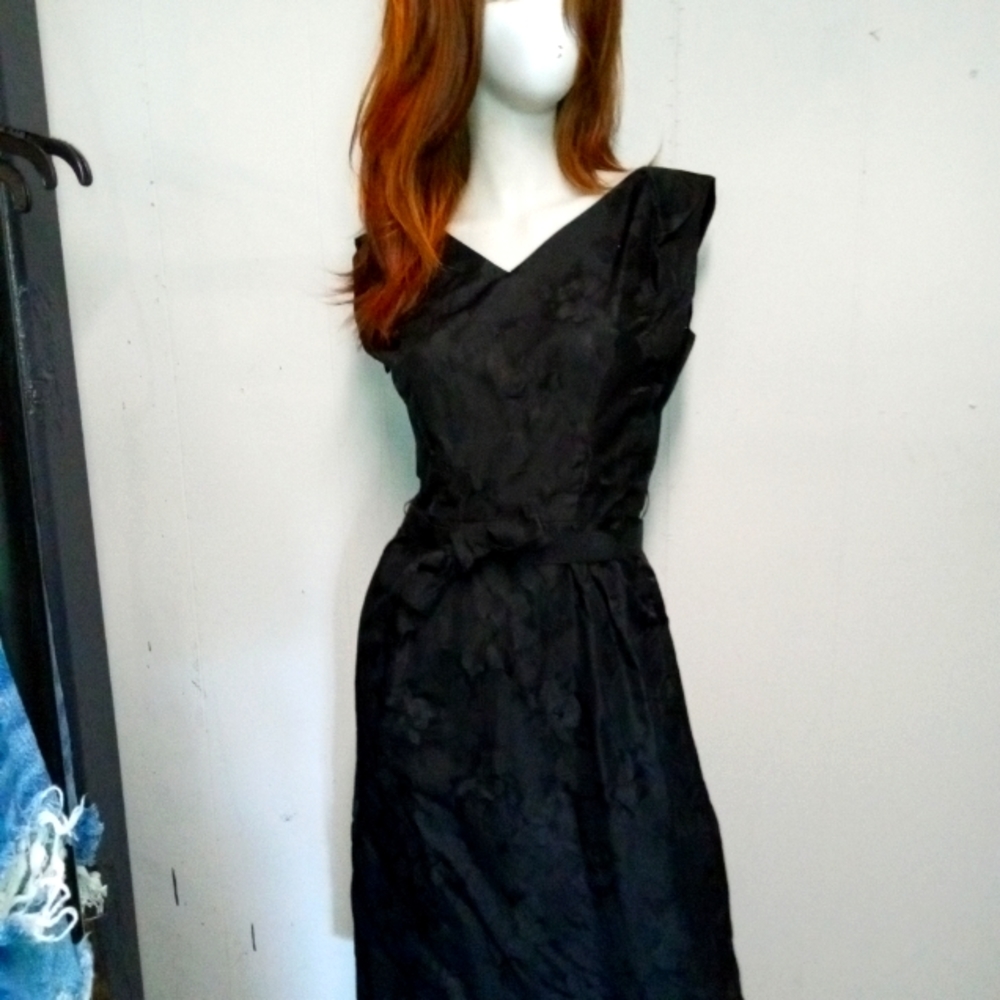 vintage short, elegant, sexy, black dress.